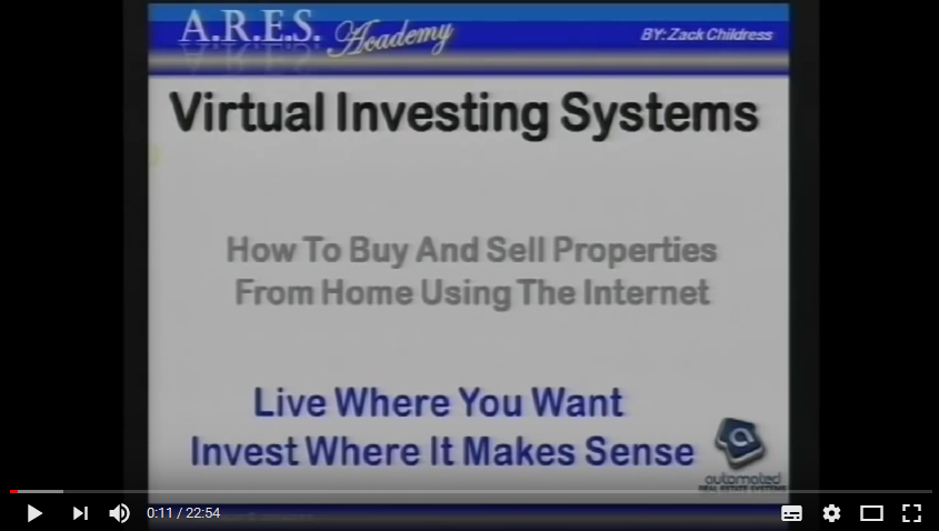 Virtual Real Estate Investing - Zack Childress Real Estate Workshop